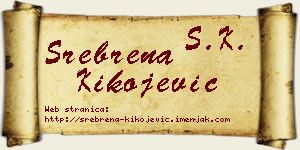Srebrena Kikojević vizit kartica